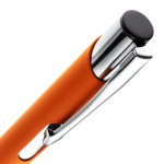 Ручка шариковая Keskus Soft Touch, оранжевая, фото 3