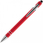 Ручка шариковая Pointer Soft Touch со стилусом, красная, фото 2