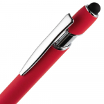 Ручка шариковая Pointer Soft Touch со стилусом, красная, фото 3