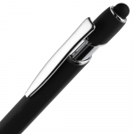 Ручка шариковая Pointer Soft Touch со стилусом, черная, фото 3