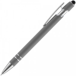 Ручка шариковая Pointer Soft Touch со стилусом, серая, фото 1