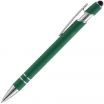 Ручка шариковая Pointer Soft Touch со стилусом, зеленая, фото 1