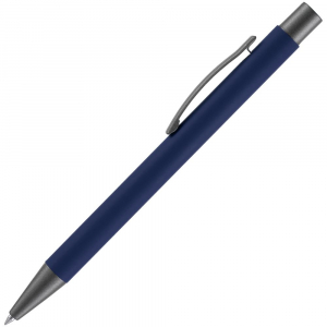 Ручка шариковая Atento Soft Touch, темно-синяя - купить оптом