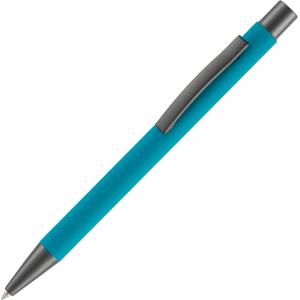 Ручка шариковая Atento Soft Touch, бирюзовая - купить оптом