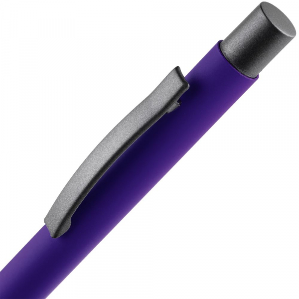 Ручка шариковая Atento Soft Touch, фиолетовая - купить оптом