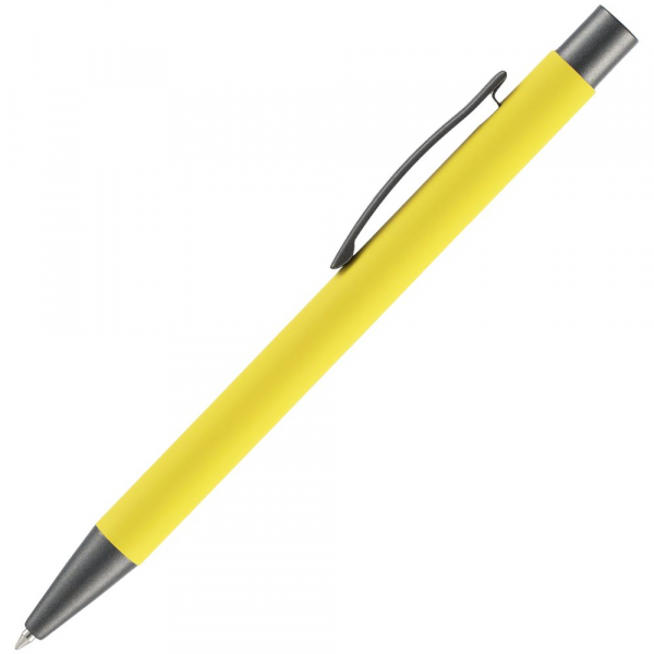 Ручка шариковая Atento Soft Touch, желтая - купить оптом