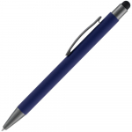 Ручка шариковая Atento Soft Touch со стилусом, темно-синяя, фото 1