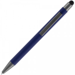 Ручка шариковая Atento Soft Touch со стилусом, темно-синяя, фото 2