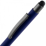 Ручка шариковая Atento Soft Touch со стилусом, темно-синяя, фото 3
