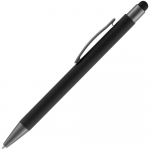 Ручка шариковая Atento Soft Touch Stylus со стилусом, черная, фото 1