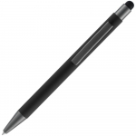 Ручка шариковая Atento Soft Touch Stylus со стилусом, черная, фото 2