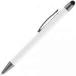 Ручка шариковая Atento Soft Touch со стилусом, белая, фото 1