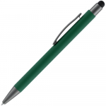 Ручка шариковая Atento Soft Touch со стилусом, зеленая, фото 1