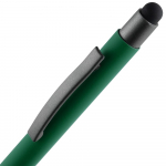 Ручка шариковая Atento Soft Touch со стилусом, зеленая, фото 3