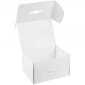 Коробка Matter High Light, белая с белой ручкой - купить оптом