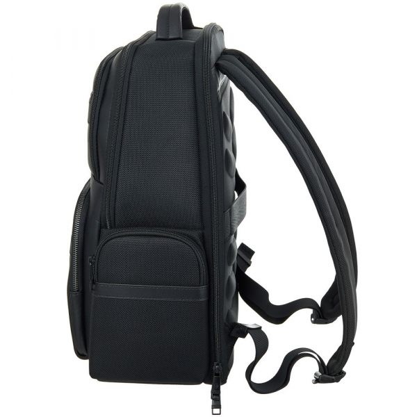 Рюкзак для ноутбука Santiago с кожаной отделкой, черный - купить оптом