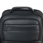 Рюкзак для ноутбука Santiago с кожаной отделкой, черный, фото 3
