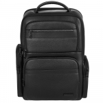 Кожаный рюкзак для ноутбука Santiago, черный, фото 1