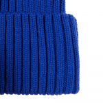Вязаная шапка с козырьком Peaky, синяя (василек), фото 4