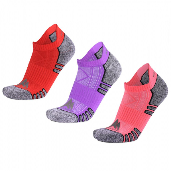 Набор из 3 пар спортивных женских носков Monterno Sport, красный фиолетовый и розовый - купить оптом