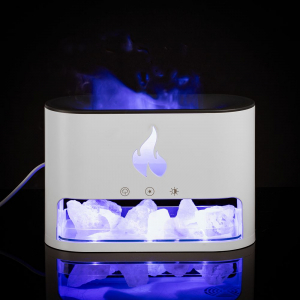 Увлажнитель-ароматизатор Fusion Blaze с имитацией пламени, белый - купить оптом