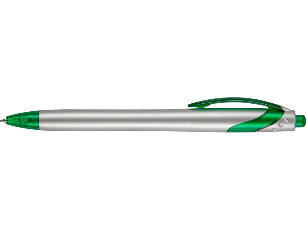 Ручка шариковая Каприз Сильвер, серебристый/зеленый - купить оптом