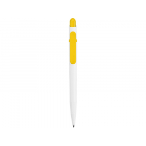 Ручка шариковая Этюд, белый/желтый - купить оптом