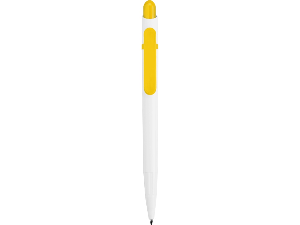 Ручка шариковая Этюд, белый/желтый - купить оптом