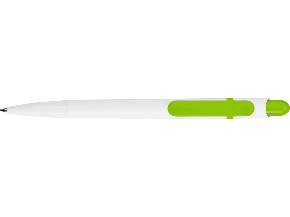 Ручка шариковая Этюд, белый/зеленое яблоко - купить оптом
