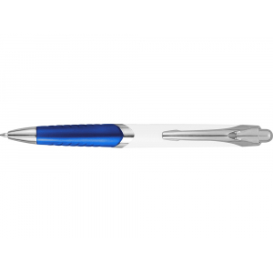 Ручка шариковая Призма белая/синяя, белый/синий - купить оптом