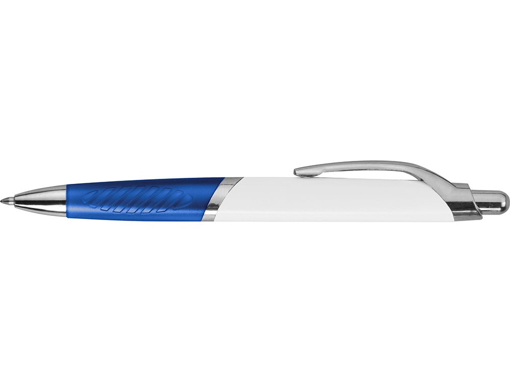 Ручка шариковая Призма белая/синяя, белый/синий - купить оптом