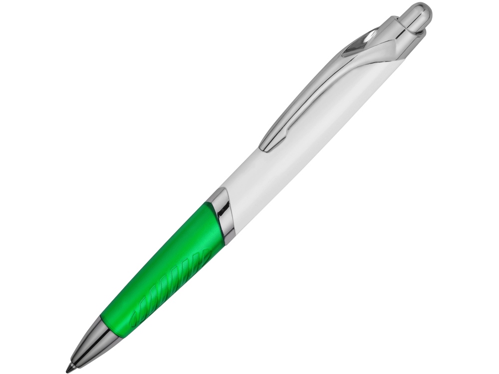 Ручка шариковая Призма, белый/зеленый - купить оптом