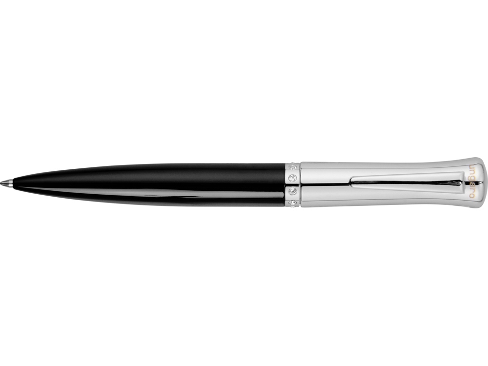 Ручка шариковая Ungaro модель Ovieto в футляре, черный/серебристый - купить оптом