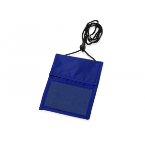 Нагрудное дорожное портмоне со шнурком, синий - купить оптом