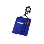 Нагрудное дорожное портмоне со шнурком, синий, фото 1