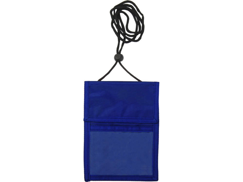 Нагрудное дорожное портмоне со шнурком, синий - купить оптом