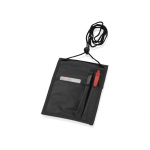 Нагрудное дорожное портмоне со шнурком, черный, фото 1