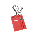 Нагрудное дорожное портмоне со шнурком, красный, фото 4