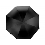 Зонт-трость полуавтомат Майорка, черный/серебристый, фото 4