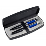 Набор Celebrity Кюри: ручка шариковая, ручка роллер в футляре, черный/синий, фото 1