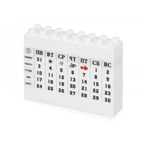 Вечный календарь в виде конструктора, белый - купить оптом