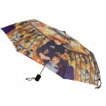 Набор: платок, складной зонт Ренуар. Терраса, синий/желтый, фото 1