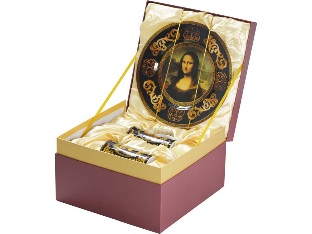 Подарочный набор Коллекция Лувра Мона Лиза, черный/золотистый - купить оптом
