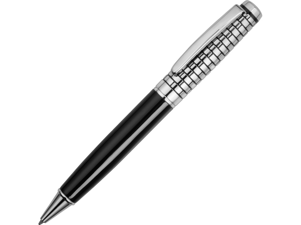Ручка шариковая Бельведер, черный/серебристый - купить оптом