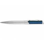 Ручка шариковая Глазго серебристая/синяя, серебристый/синий, фото 3