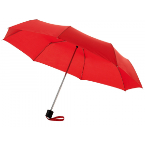 Зонт Ida трехсекционный 21,5, красный - купить оптом