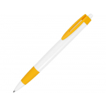 Ручка шариковая Havana, синие чернила, белый/желтый