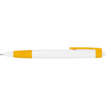 Ручка шариковая Havana, синие чернила, белый/желтый, фото 3