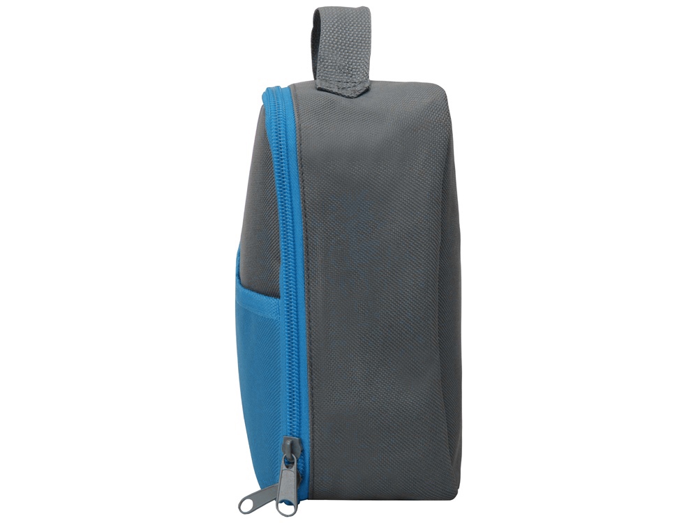 Изотермическая сумка-холодильник Breeze для ланч-бокса, серый/голубой - купить оптом