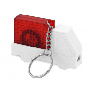 Брелок-рулетка Автомобиль с фонариком, 1 м., белый/красный - купить оптом